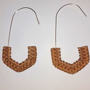 Bohemian style wooden earrings